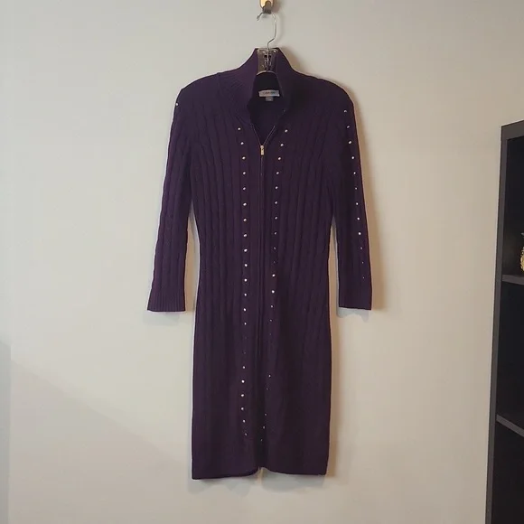 slim fit dress slacks Calvin Klein Bodycon Michelle Pfeiffer Inspired Cocktail Dress in Purp   FADVault